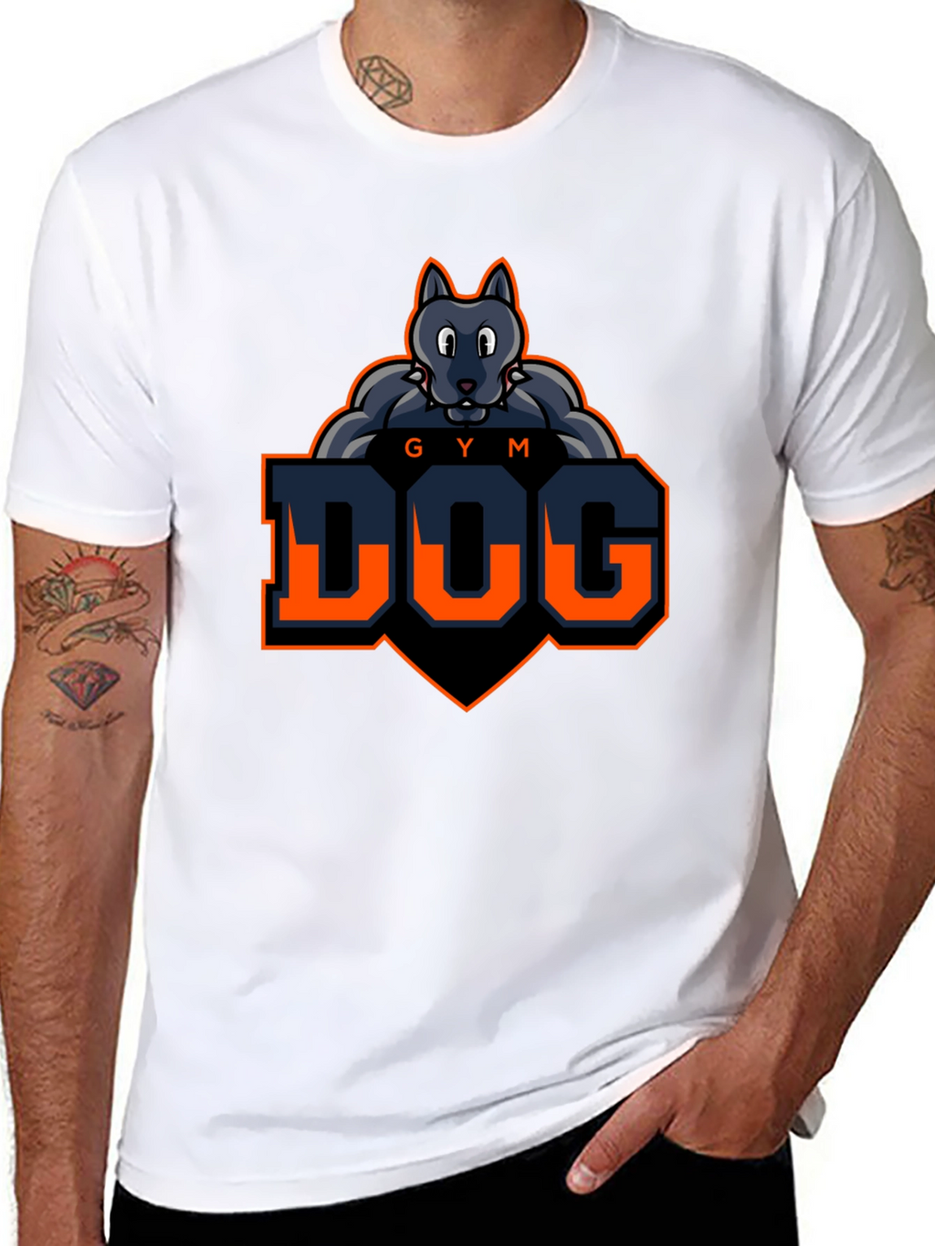 Gym Dog T-Shirt - Fitness Wolf Graphic Tee