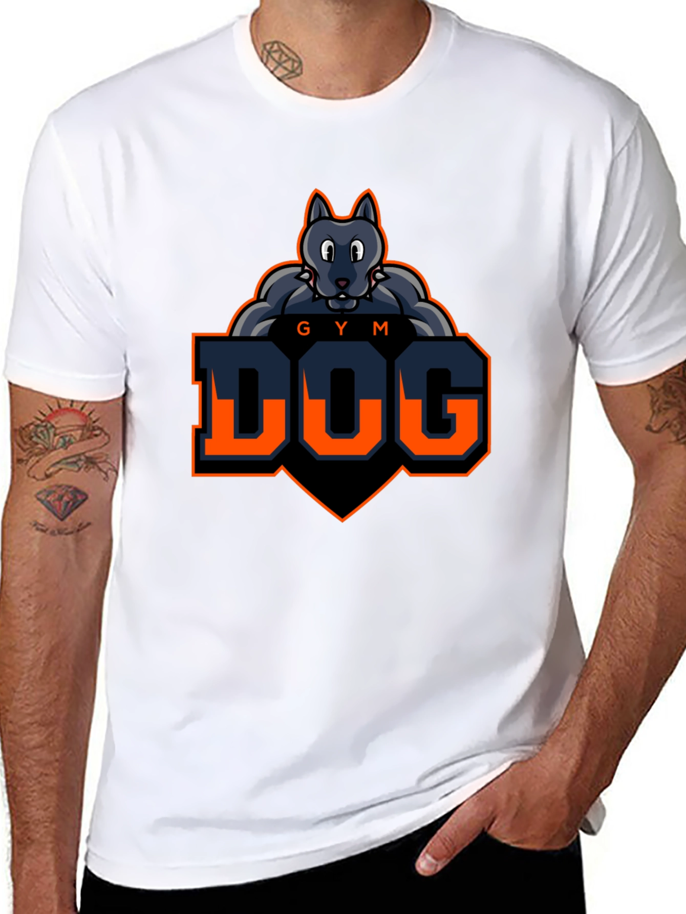 Gym Dog T-Shirt - Fitness Wolf Graphic Tee