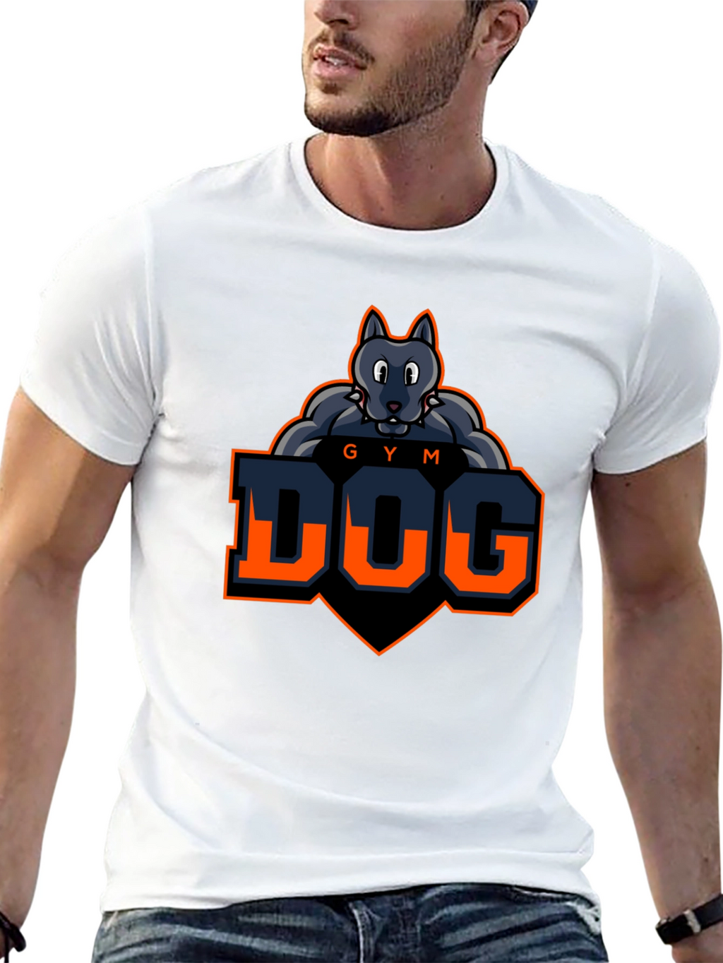 Gym Dog T-Shirt - Fitness Wolf Graphic Tee