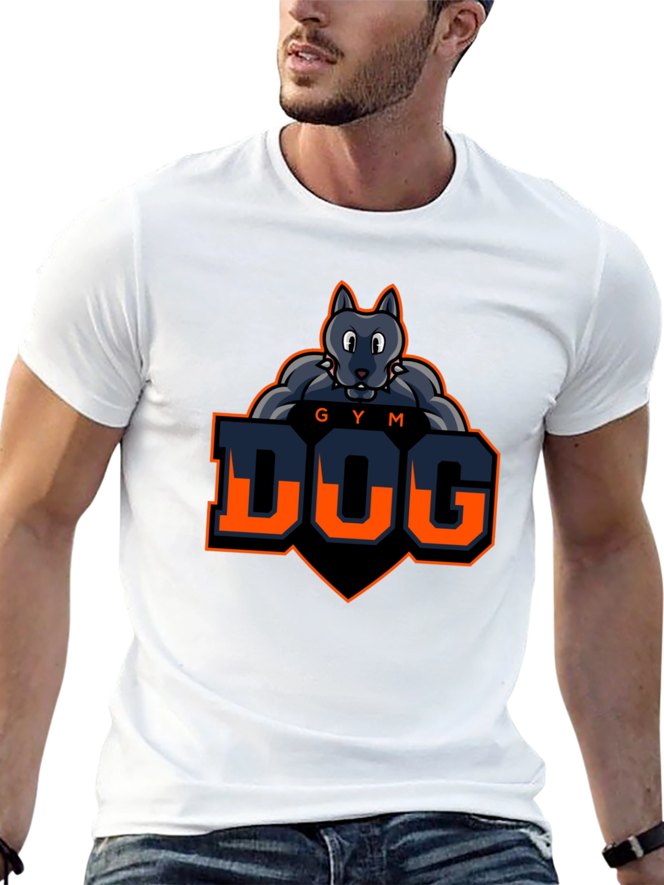 Gym Dog T-Shirt - Fitness Wolf Graphic Tee