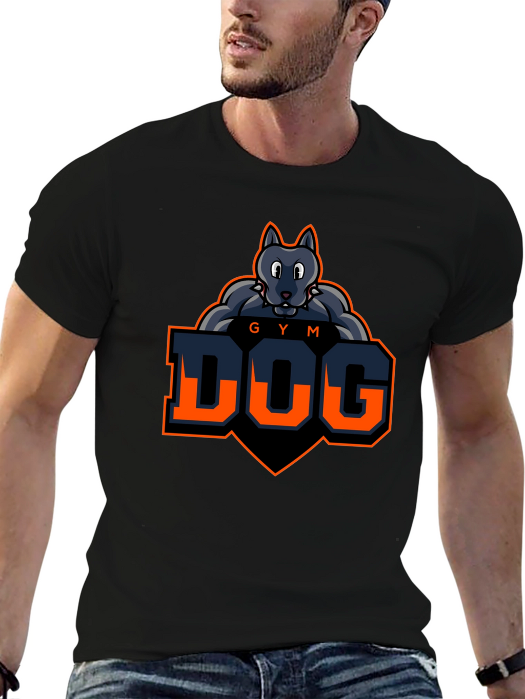 Gym Dog T-Shirt - Fitness Wolf Graphic Tee