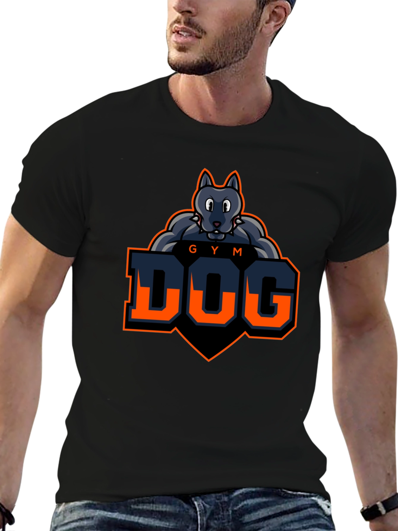 Gym Dog T-Shirt - Fitness Wolf Graphic Tee