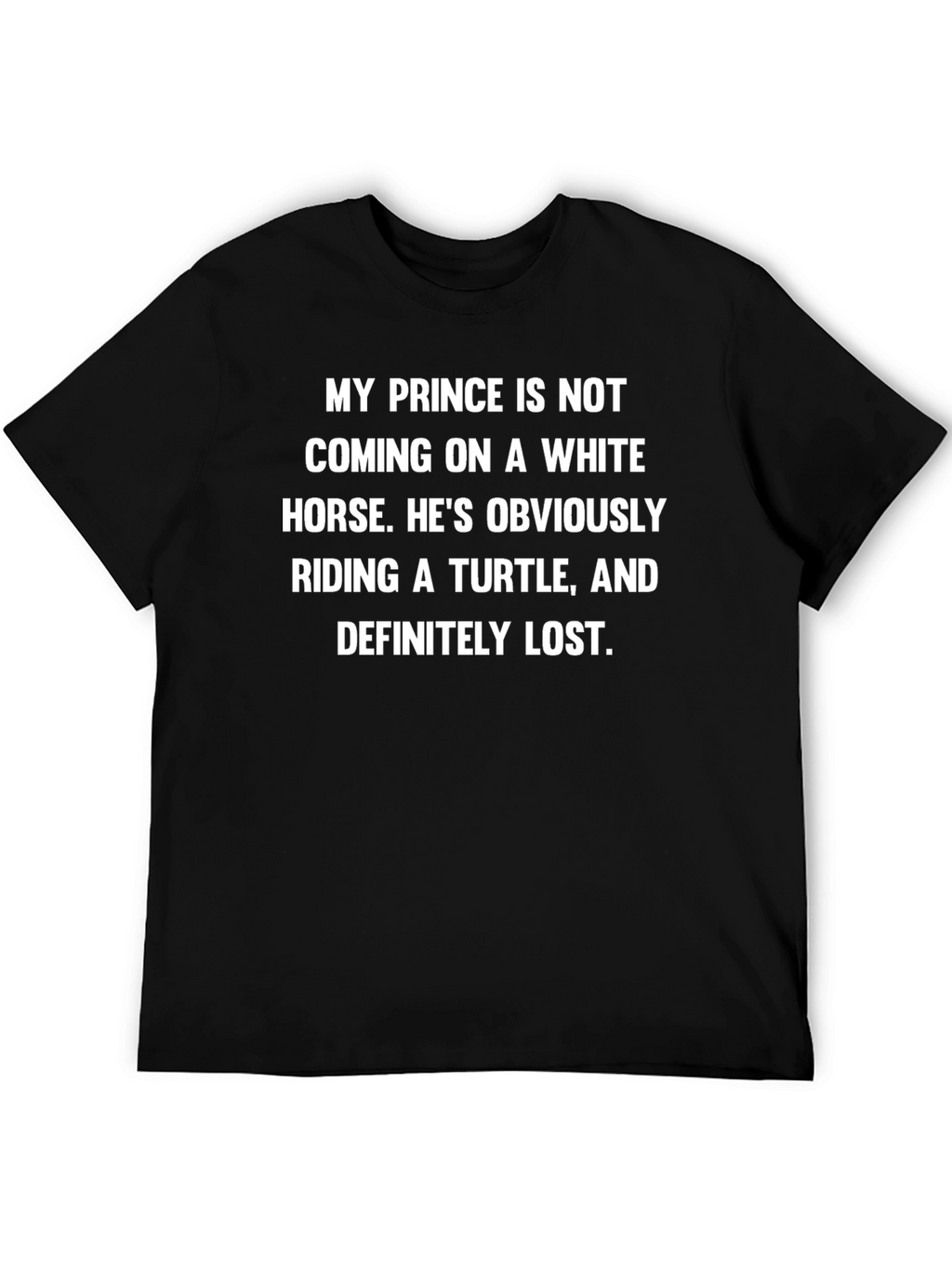 Humorous Turtle Prince Graphic T-Shirt