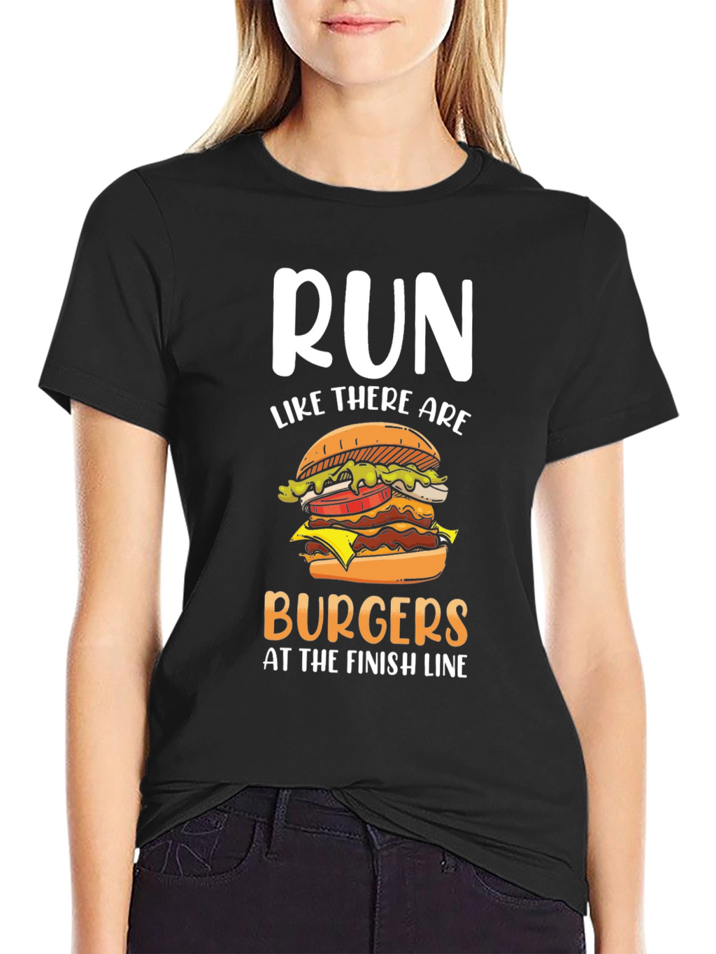 Run for Burgers T-Shirt - Funny Foodie Tee