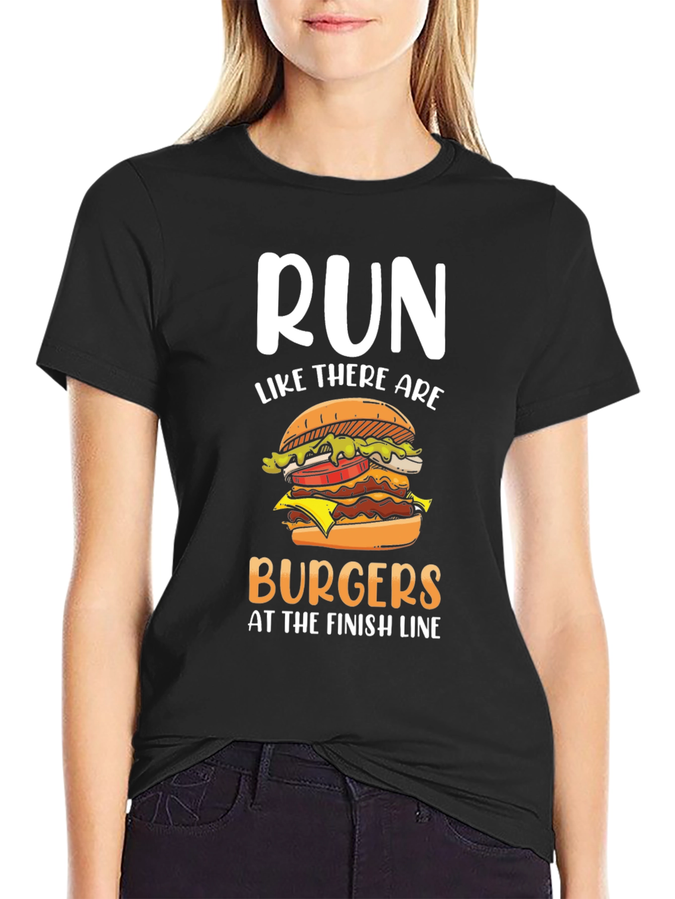 Run for Burgers T-Shirt - Funny Foodie Tee