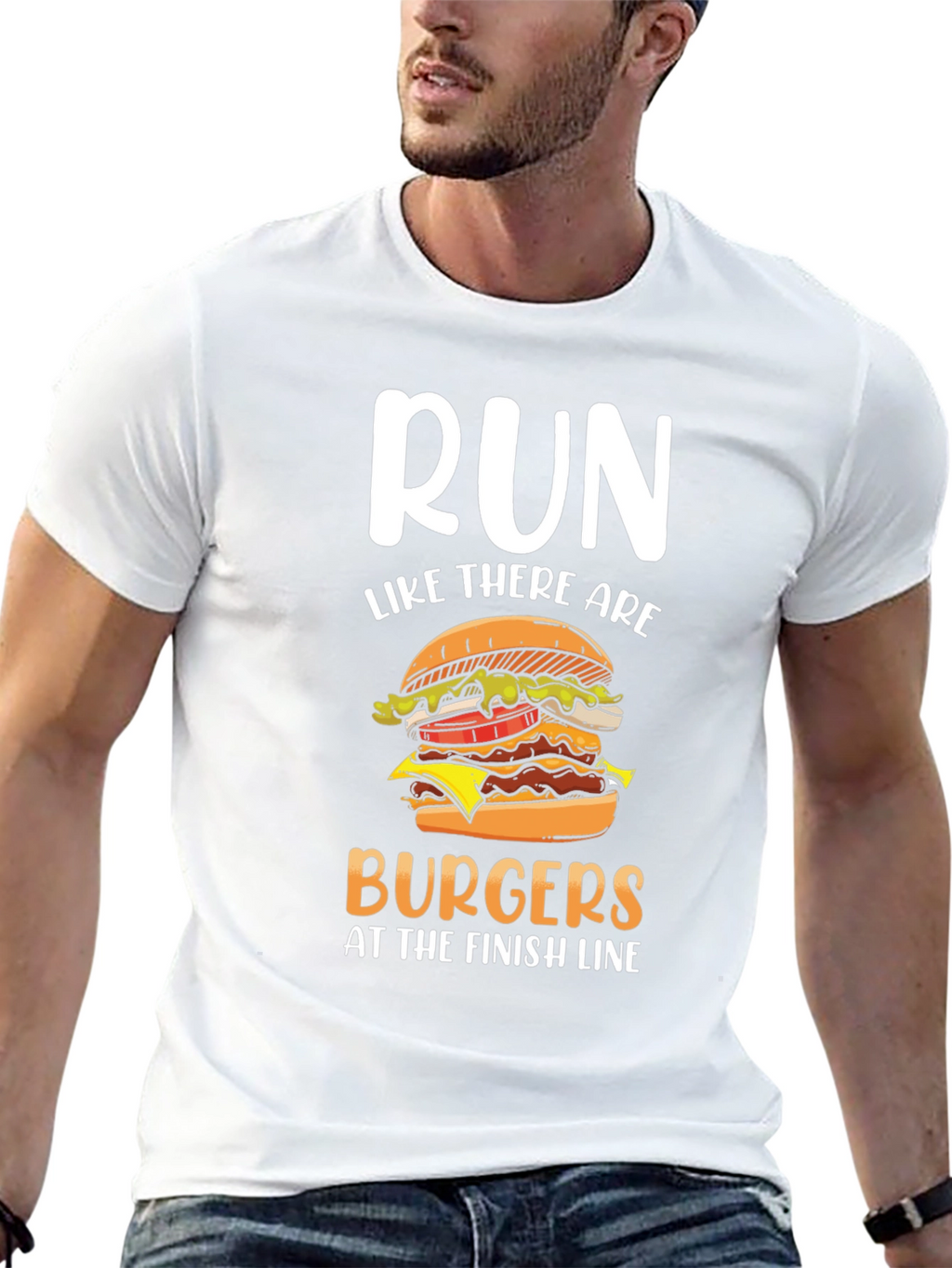 Run for Burgers T-Shirt - Funny Foodie Tee