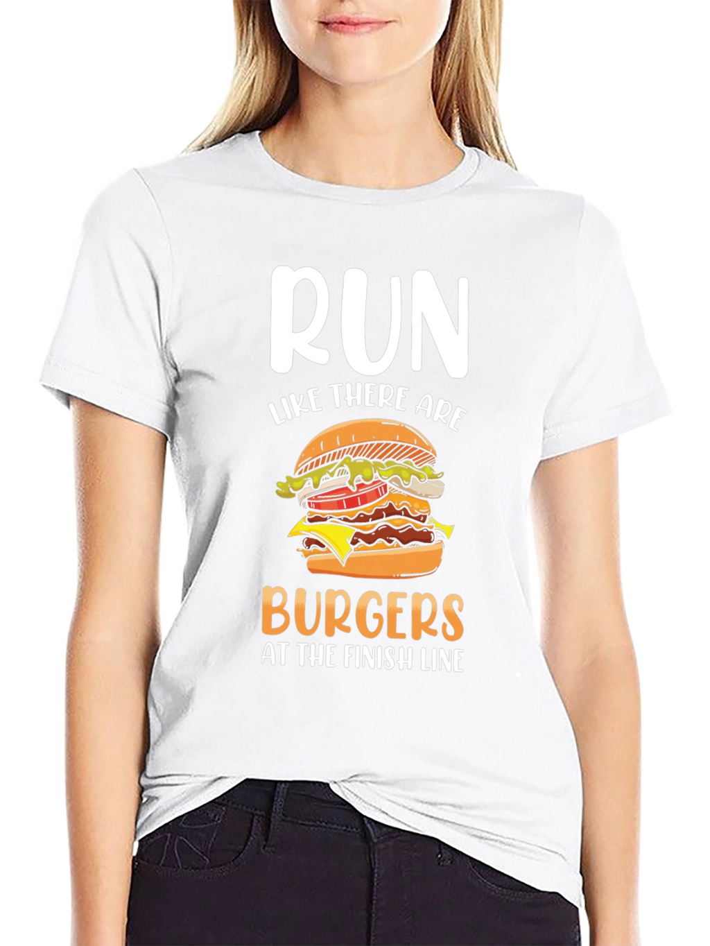 Run for Burgers T-Shirt - Funny Foodie Tee