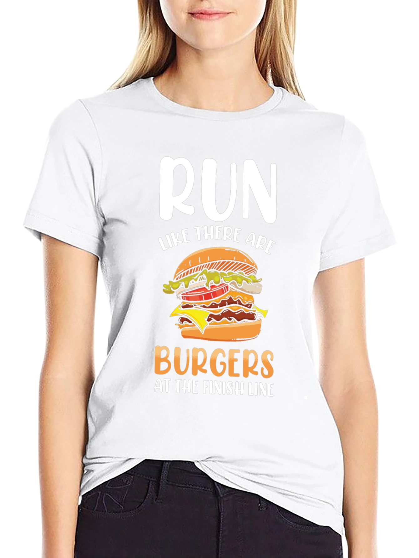Run for Burgers T-Shirt - Funny Foodie Tee