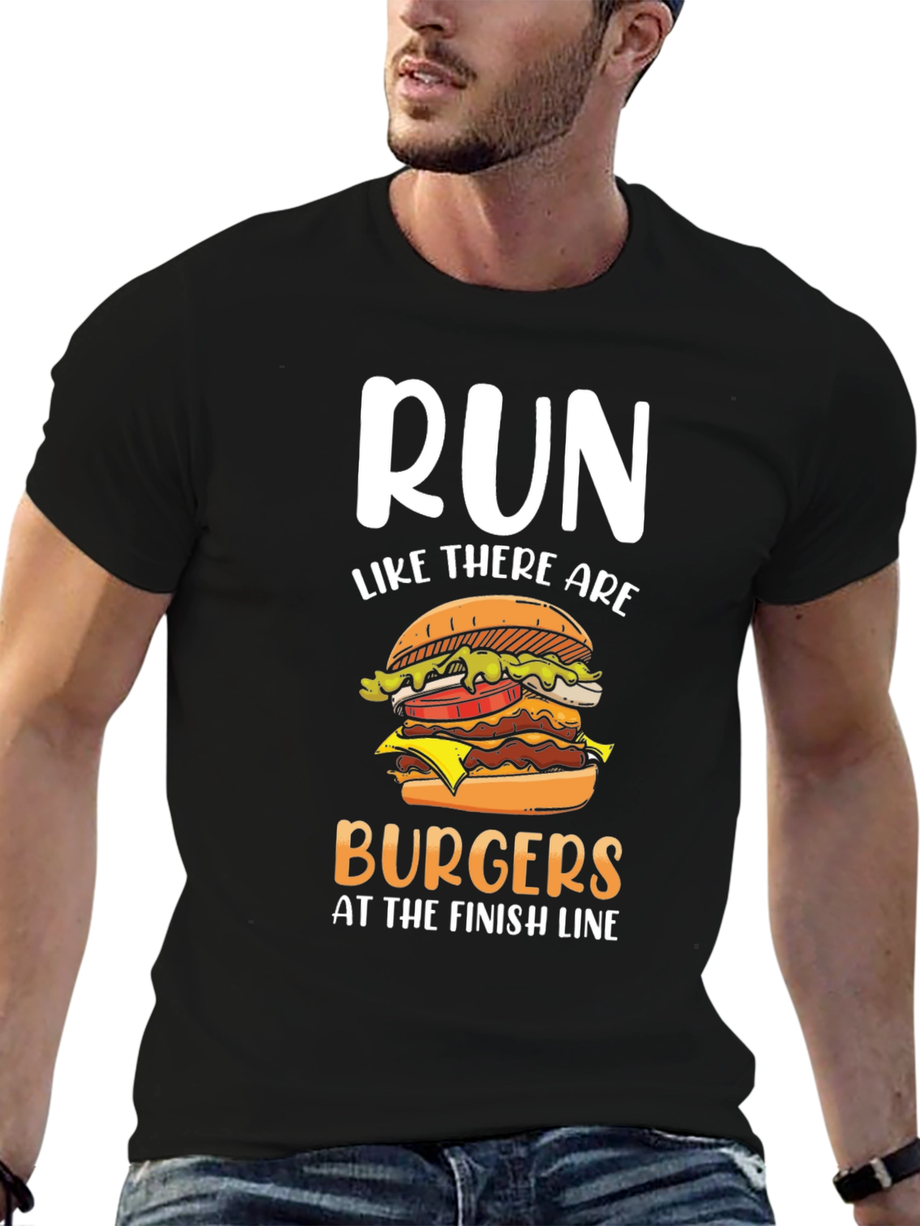 Run for Burgers T-Shirt - Funny Foodie Tee