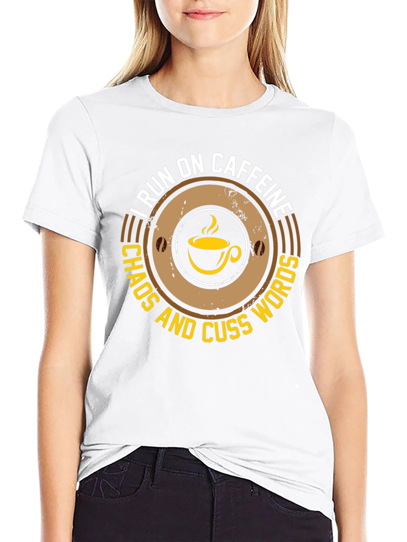 Caffeine Chaos & Cuss Words T-Shirt