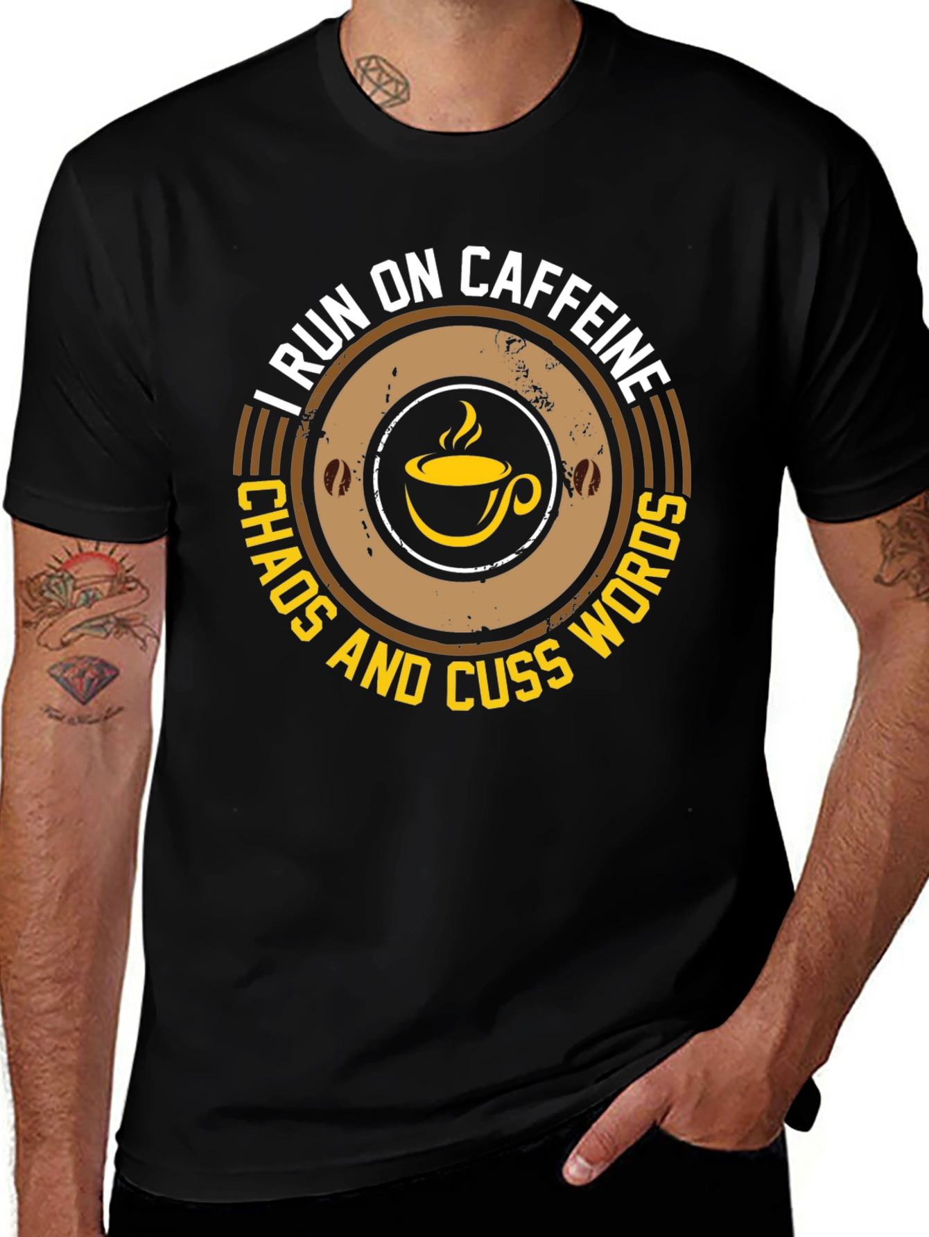Caffeine Chaos & Cuss Words T-Shirt