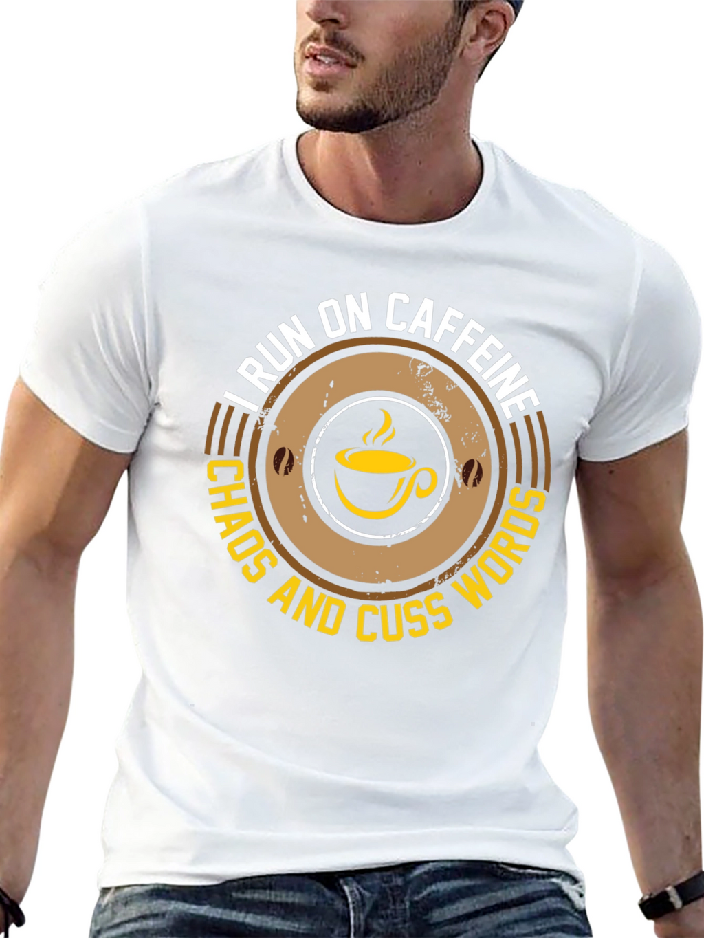 Caffeine Chaos & Cuss Words T-Shirt