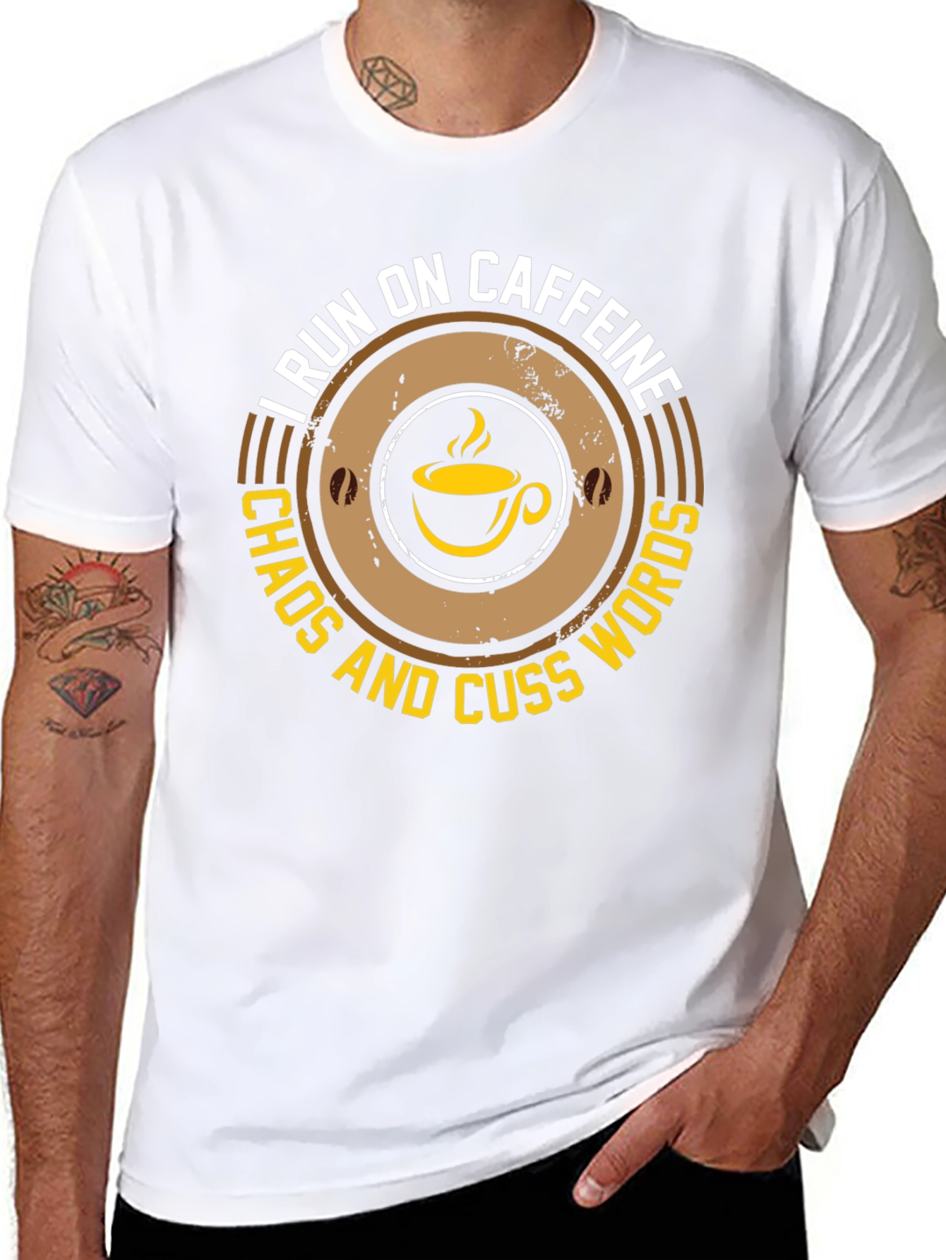Caffeine Chaos & Cuss Words T-Shirt