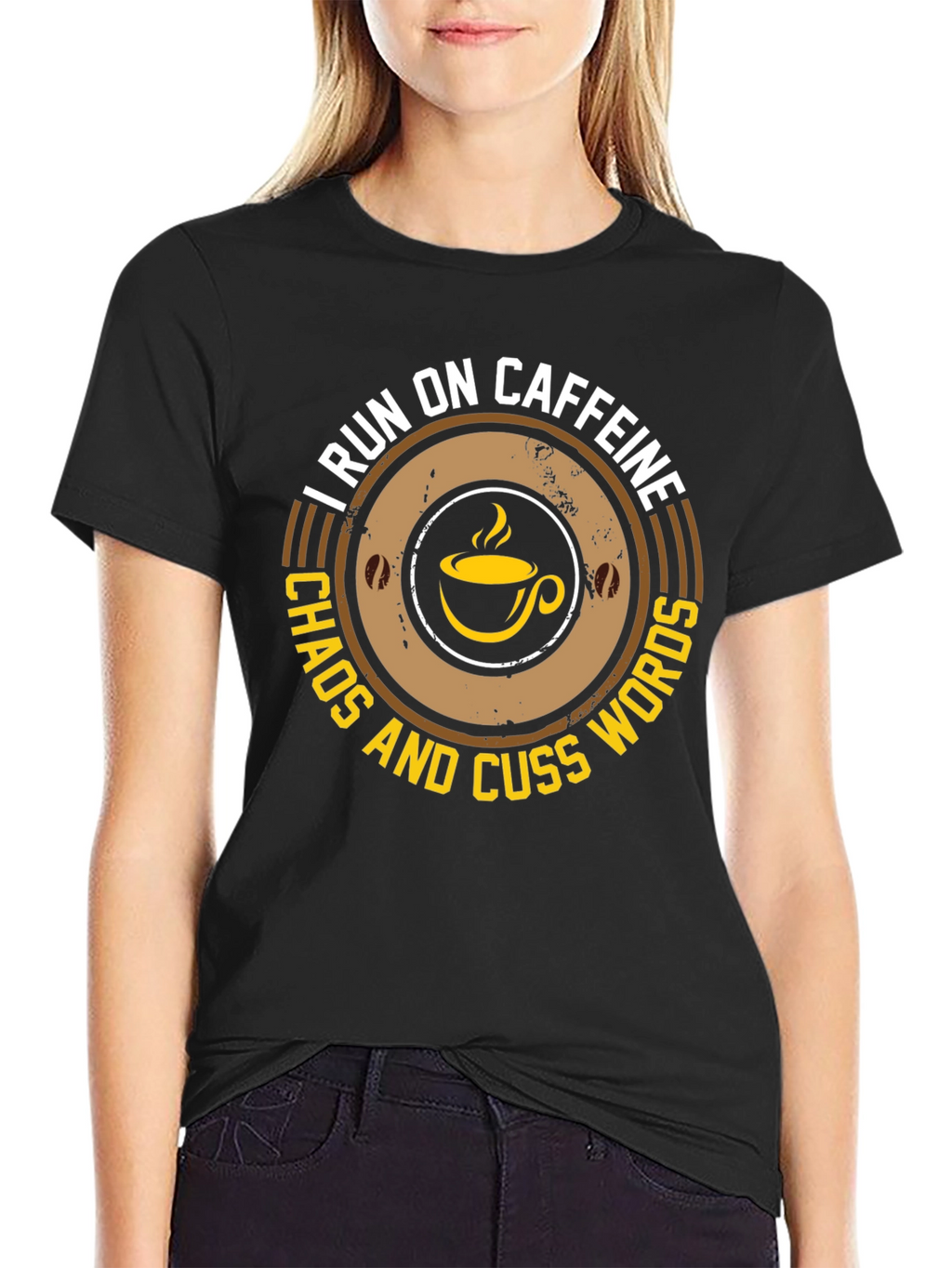 Caffeine Chaos & Cuss Words T-Shirt