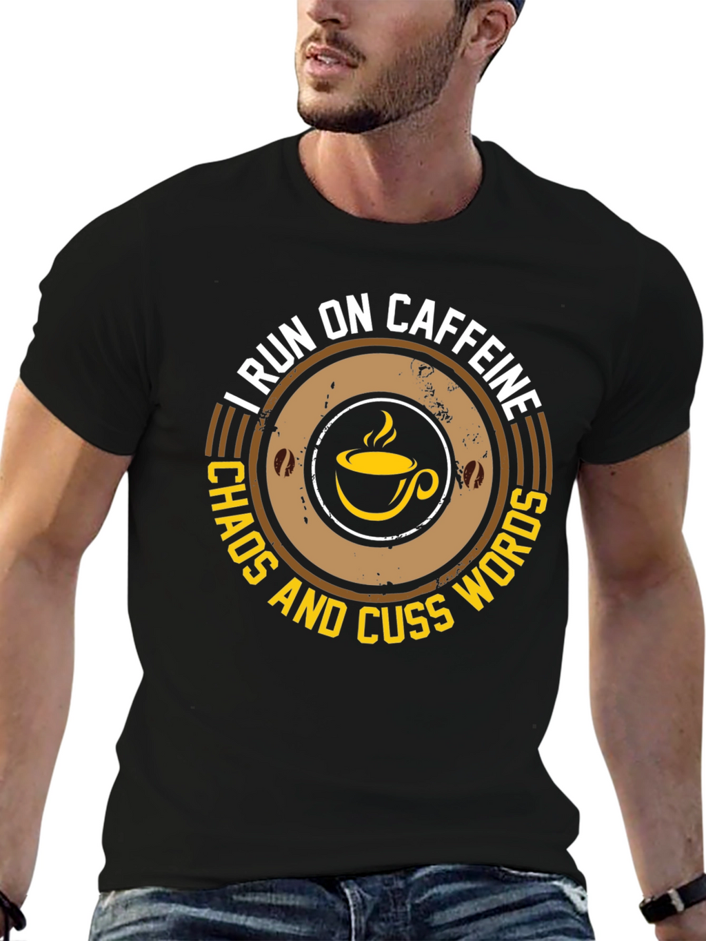 Caffeine Chaos & Cuss Words T-Shirt