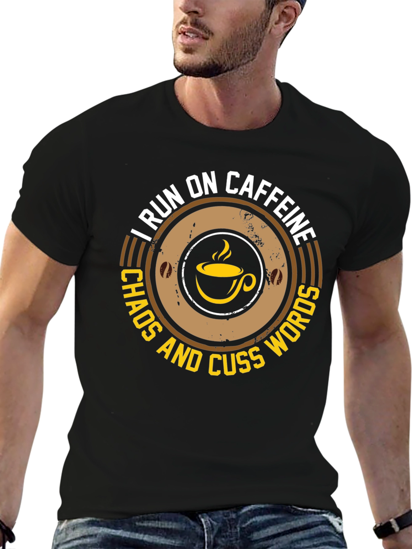 Caffeine Chaos & Cuss Words T-Shirt