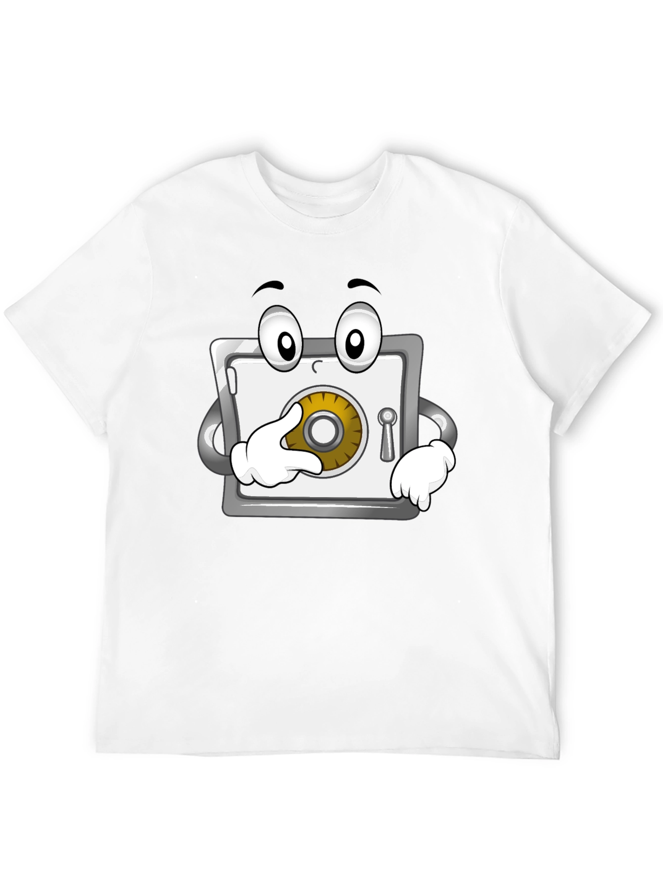 Funny Cartoon Safe T-Shirt - Black