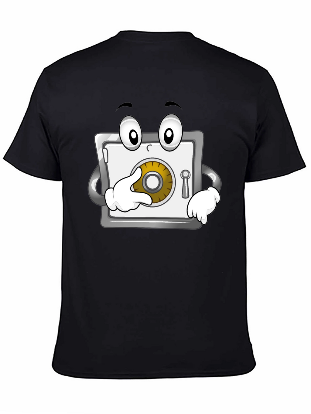 Funny Cartoon Safe T-Shirt - Black