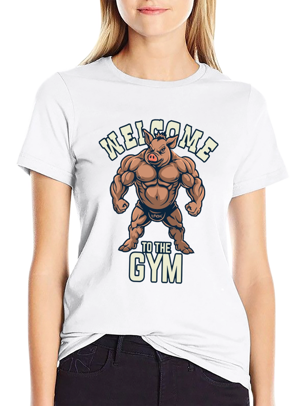 Welcome to the Gym Pig Graphic T-Shirt