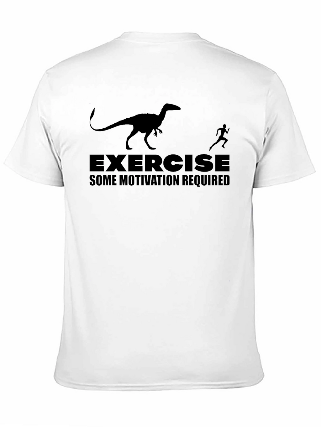 Exercise Motivation T-Shirt - Dinosaur Chasing Runner