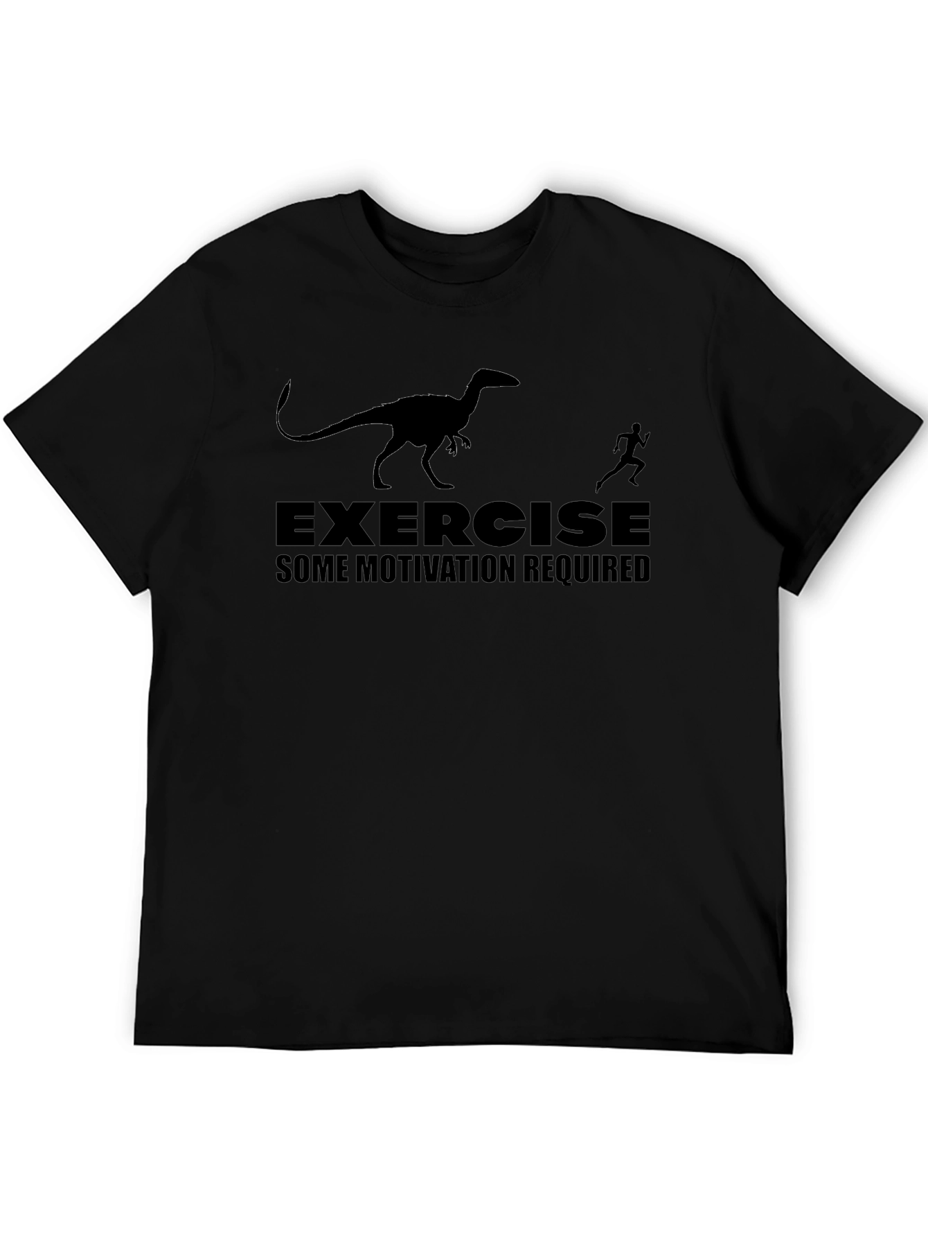 Exercise Motivation T-Shirt - Dinosaur Chasing Runner