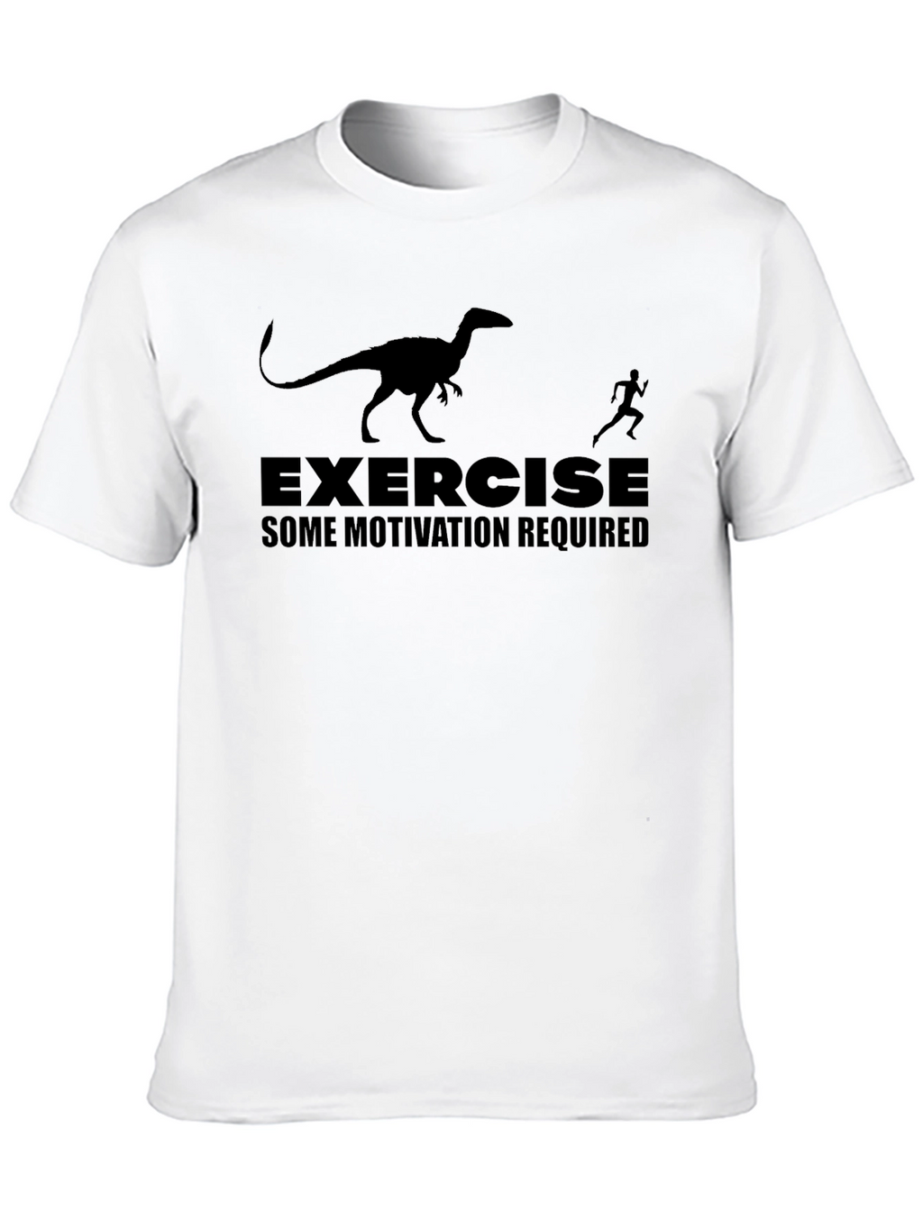 Exercise Motivation T-Shirt - Dinosaur Chasing Runner
