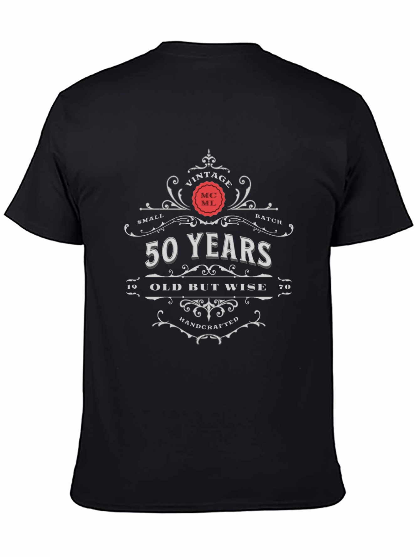Vintage 50 Years Old But Wise Black T-Shirt