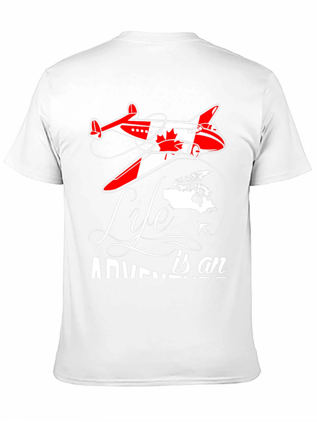 Life is an Adventure Canada Airplane Graphic T-Shirt