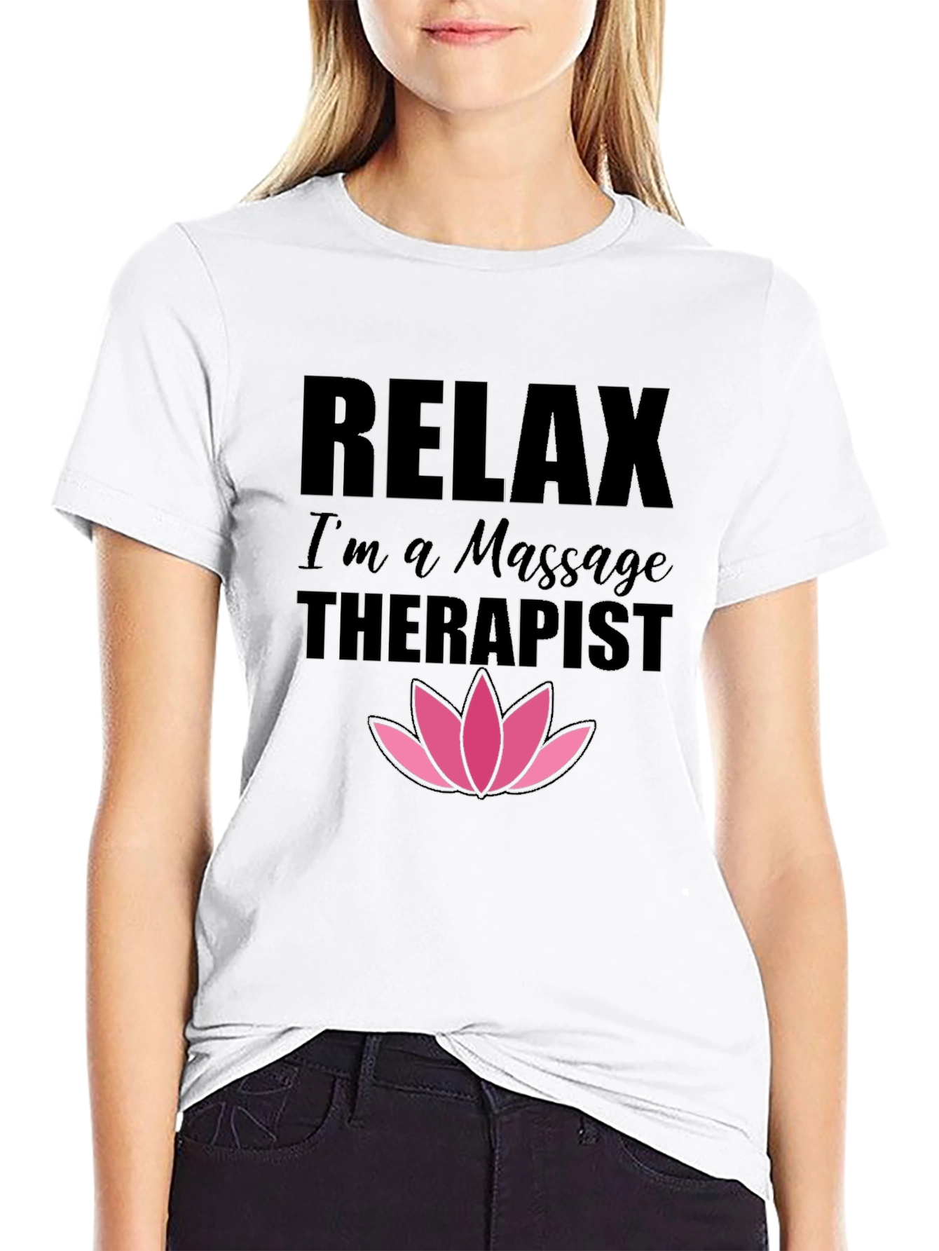 Relax Im a Massage Therapist Black T-Shirt