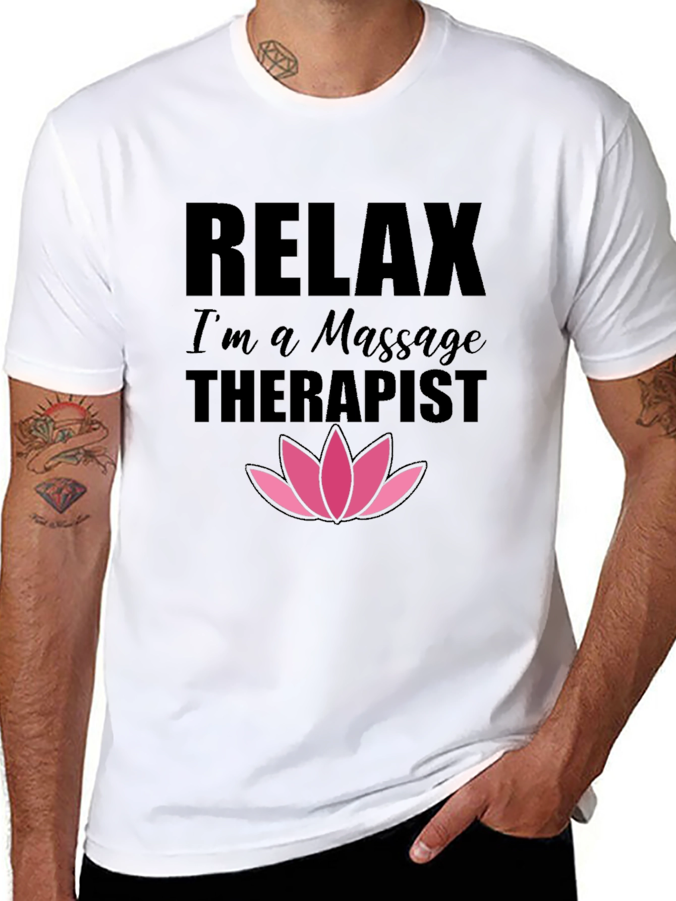 Relax Im a Massage Therapist Black T-Shirt