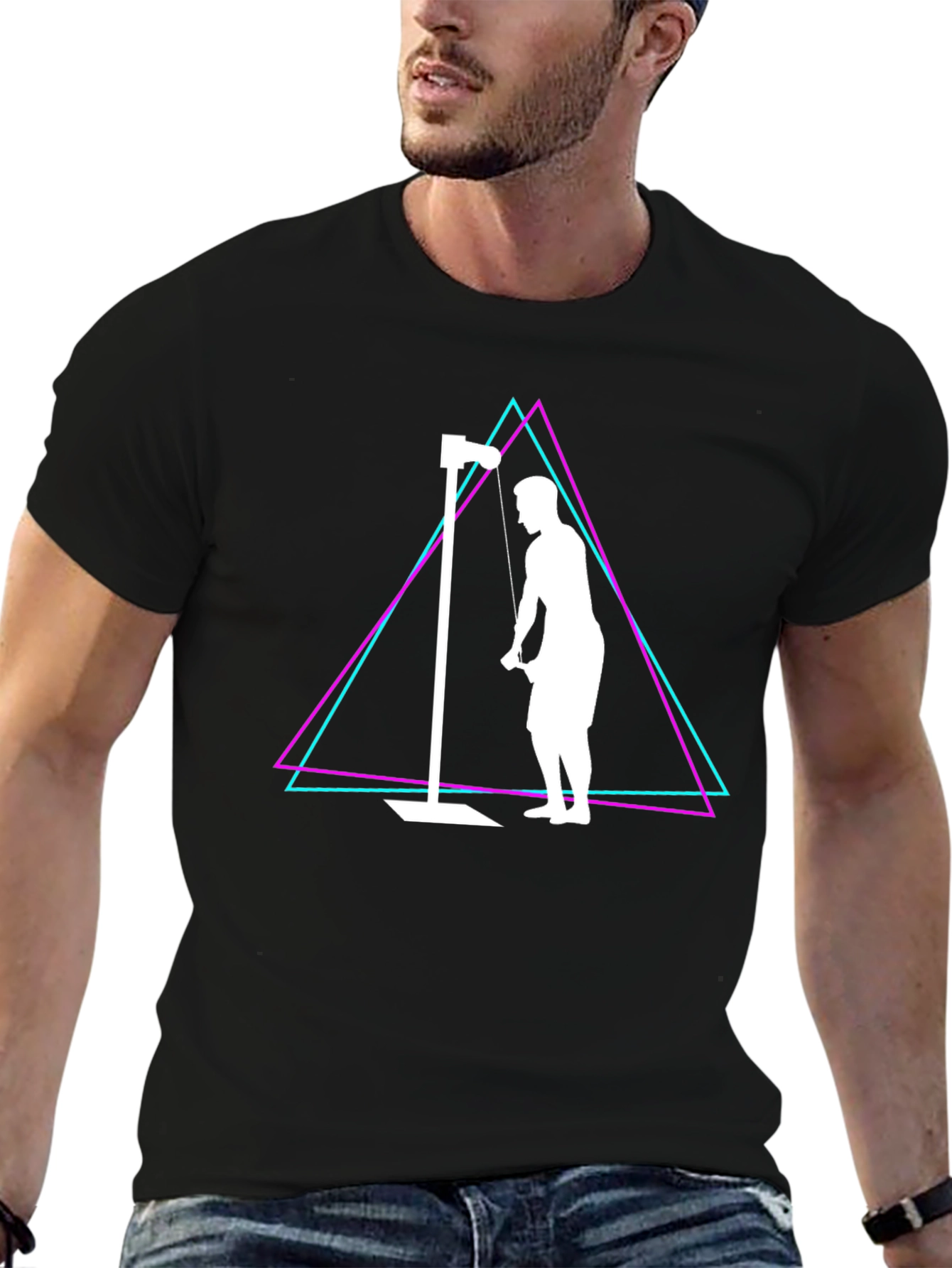 Retro Gym Workout T-Shirt - Tricep Extension Design