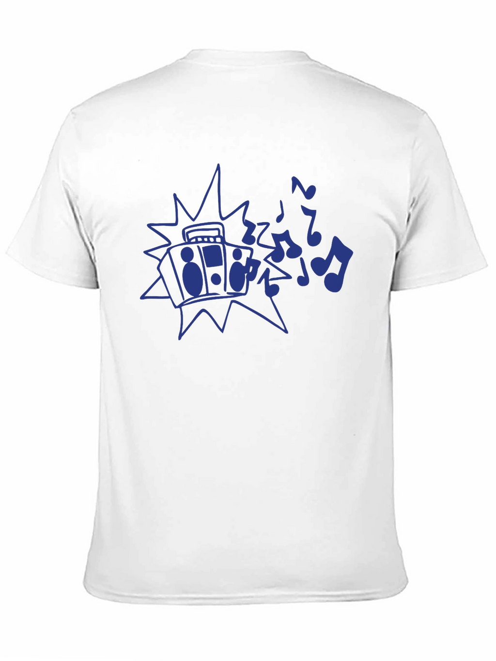 Retro Boombox Music Notes Graphic T-Shirt