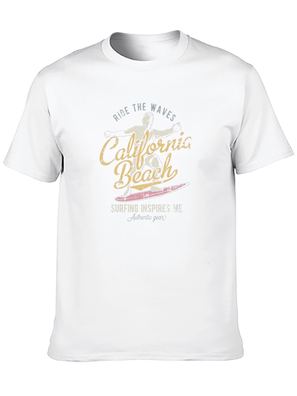 California Beach Surfer Graphic T-Shirt