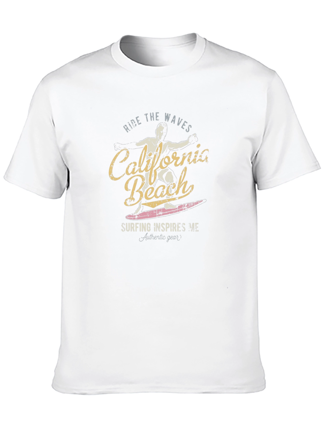 California Beach Surfer Graphic T-Shirt