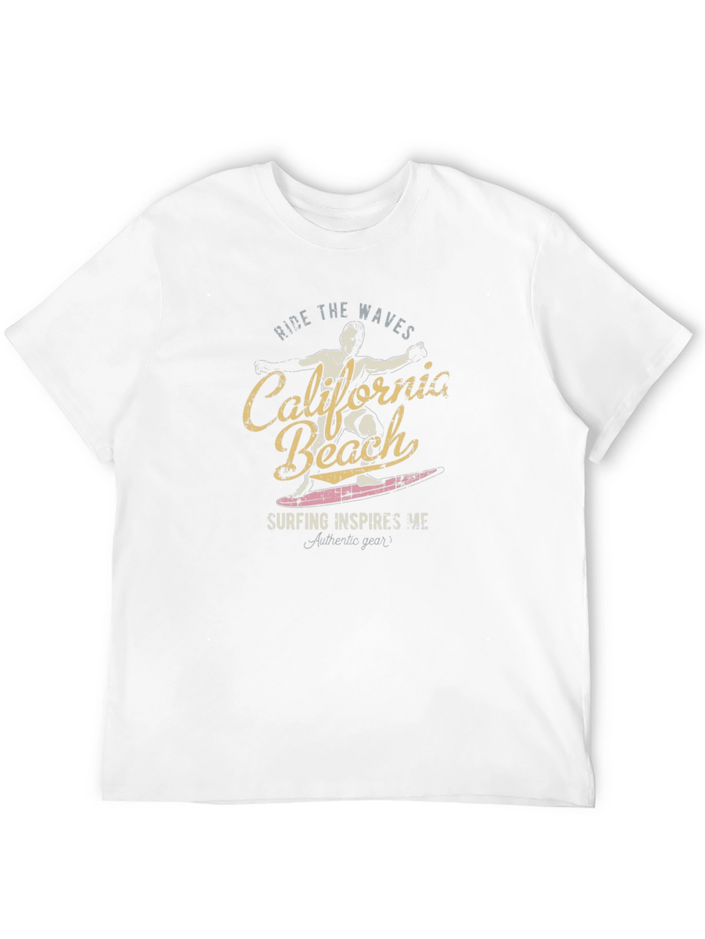 California Beach Surfer Graphic T-Shirt
