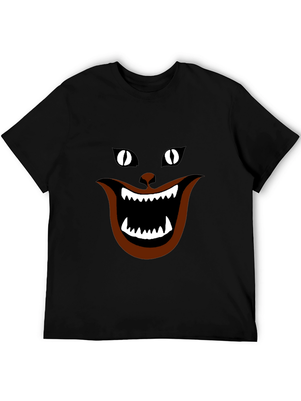 Funny Black Cat T-Shirt - Cheshire Grin