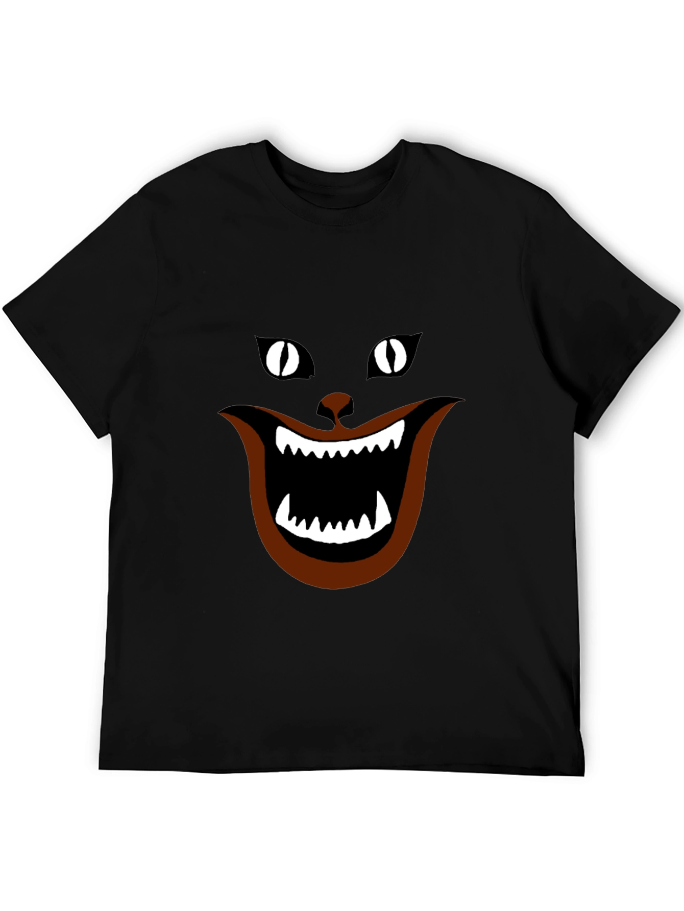Funny Black Cat T-Shirt - Cheshire Grin