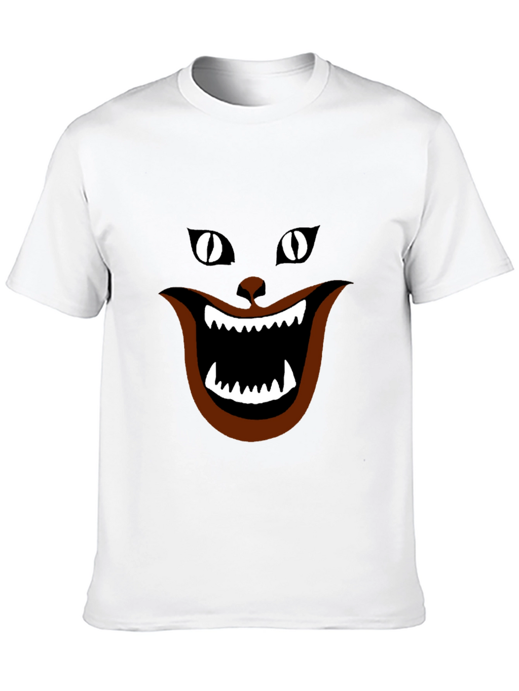 Funny Black Cat T-Shirt - Cheshire Grin