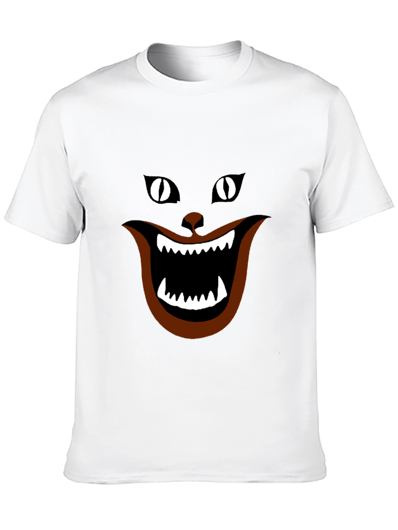 Funny Black Cat T-Shirt - Cheshire Grin
