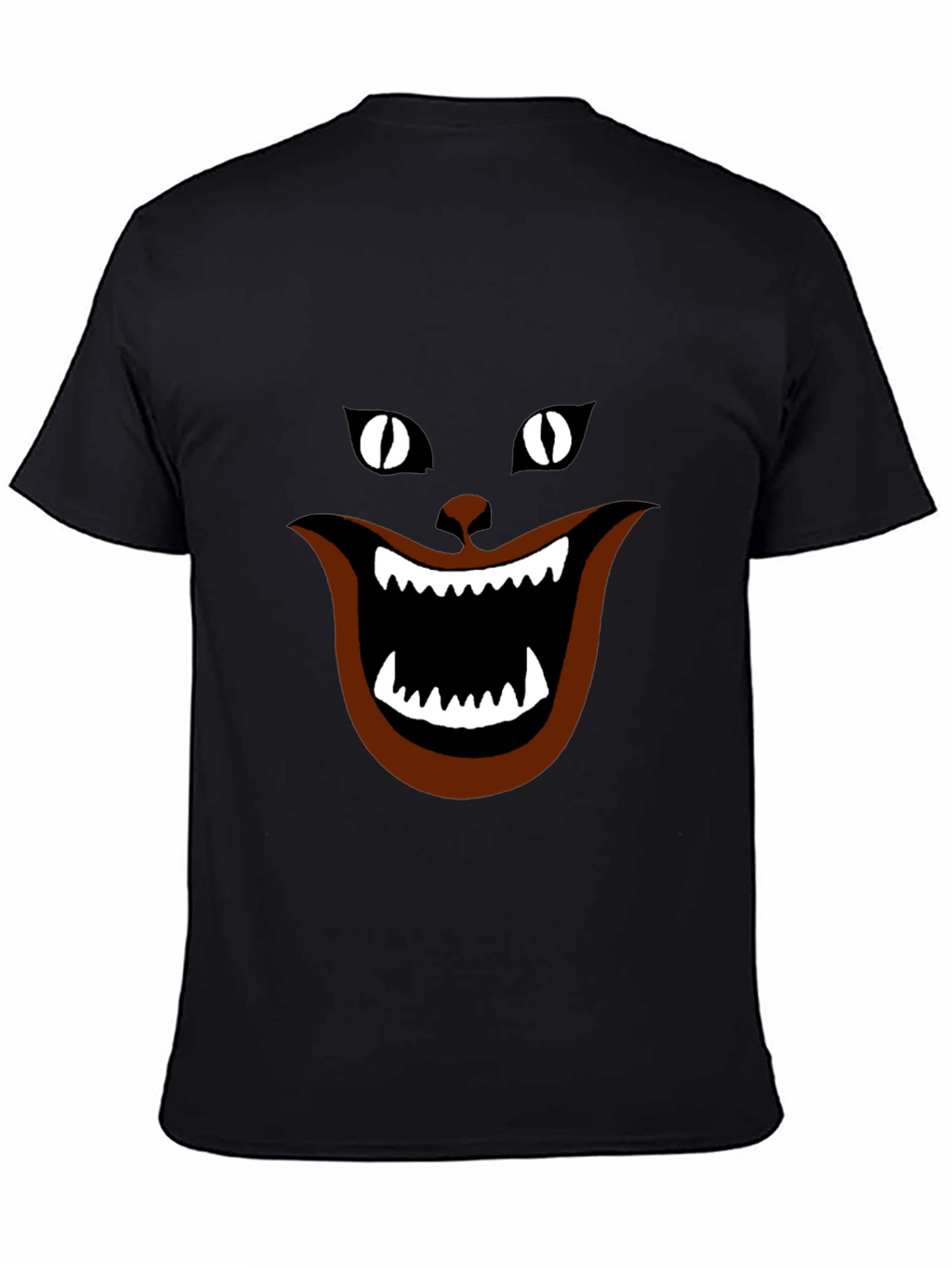 Funny Black Cat T-Shirt - Cheshire Grin