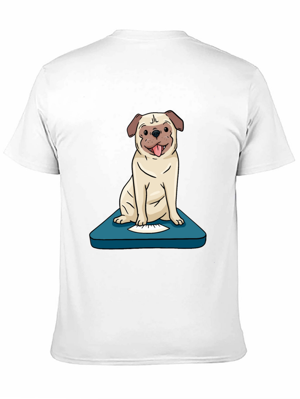Pug on Scale Graphic Tee - Unisex Black T-Shirt