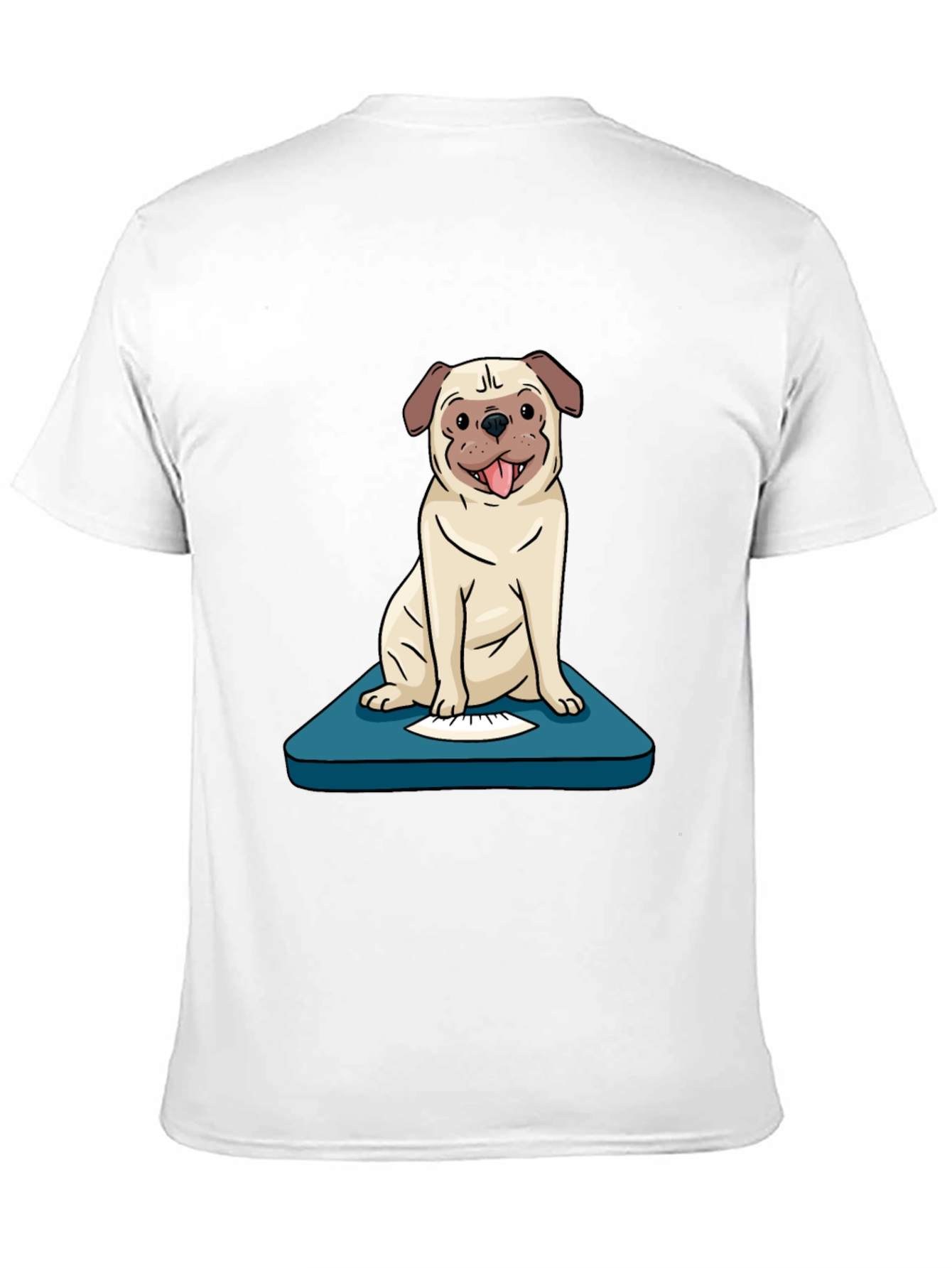 Pug on Scale Graphic Tee - Unisex Black T-Shirt