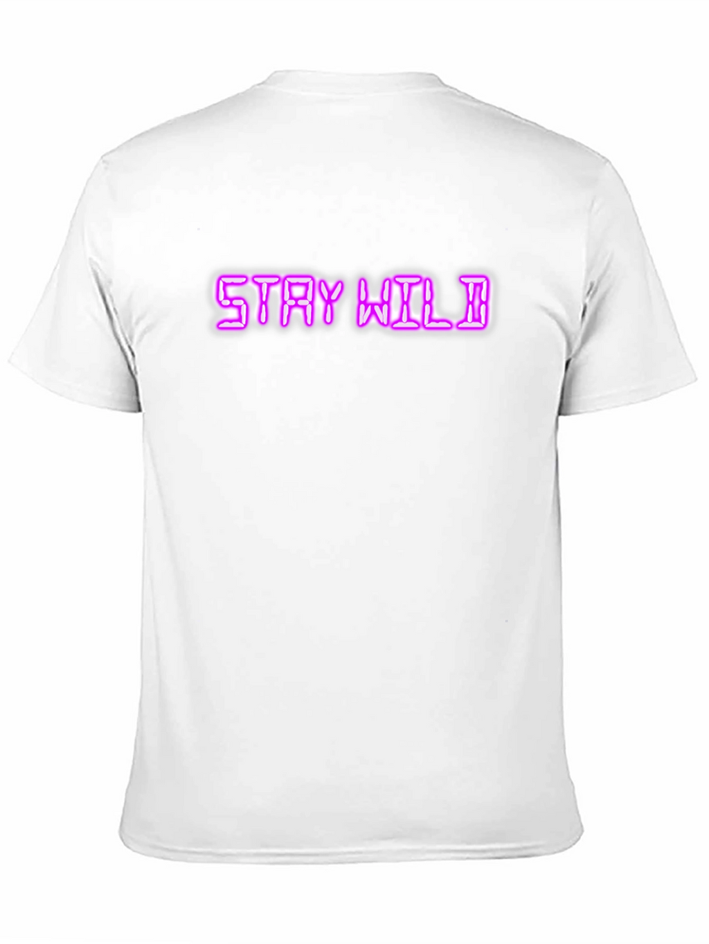 Stay Wild Neon Graphic Tee - Cool Black T-Shirt
