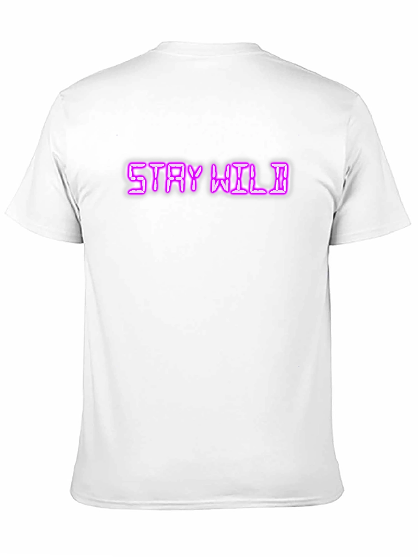 Stay Wild Neon Graphic Tee - Cool Black T-Shirt