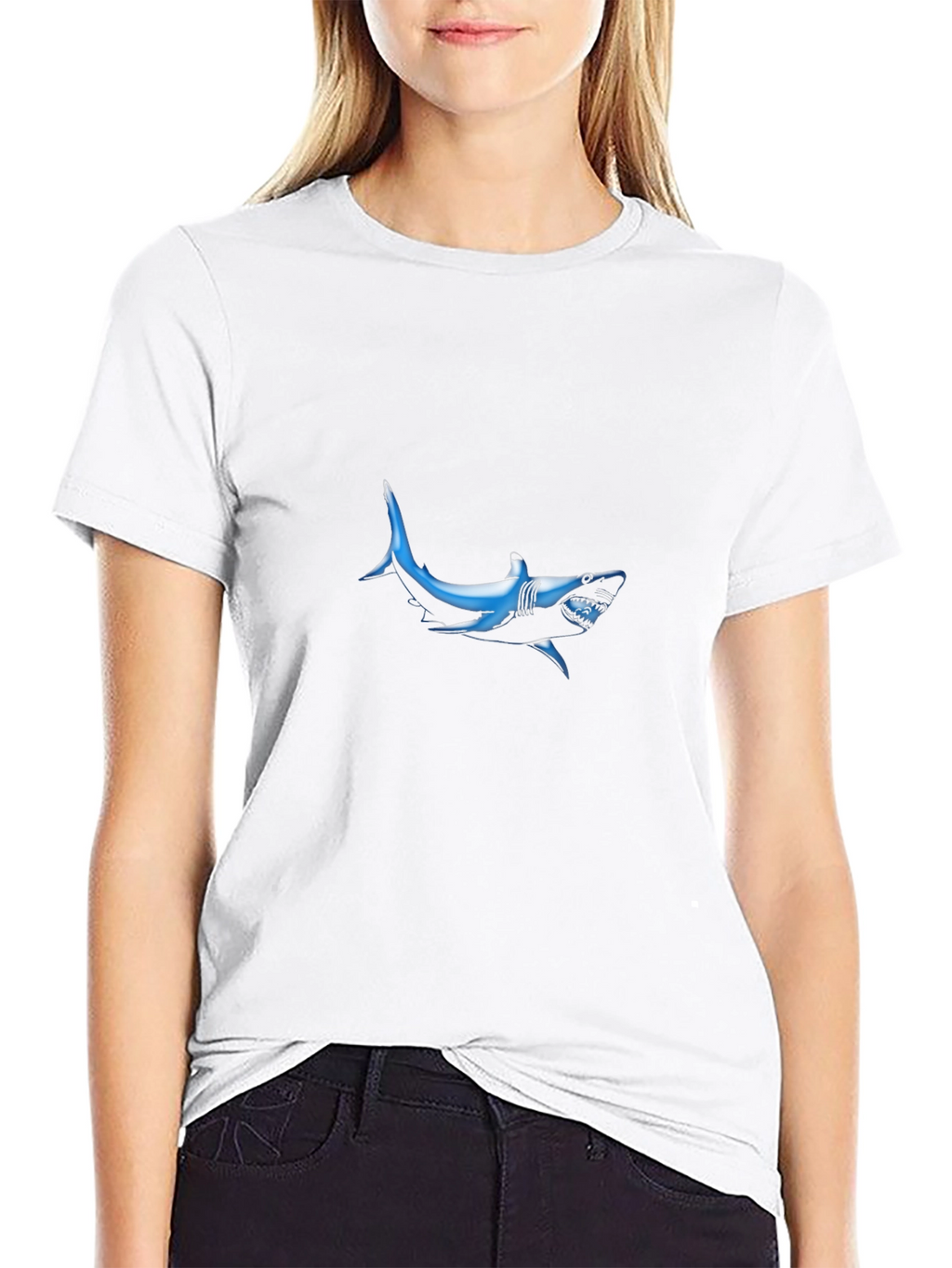 Shark Graphic Tee - Cool Blue Design