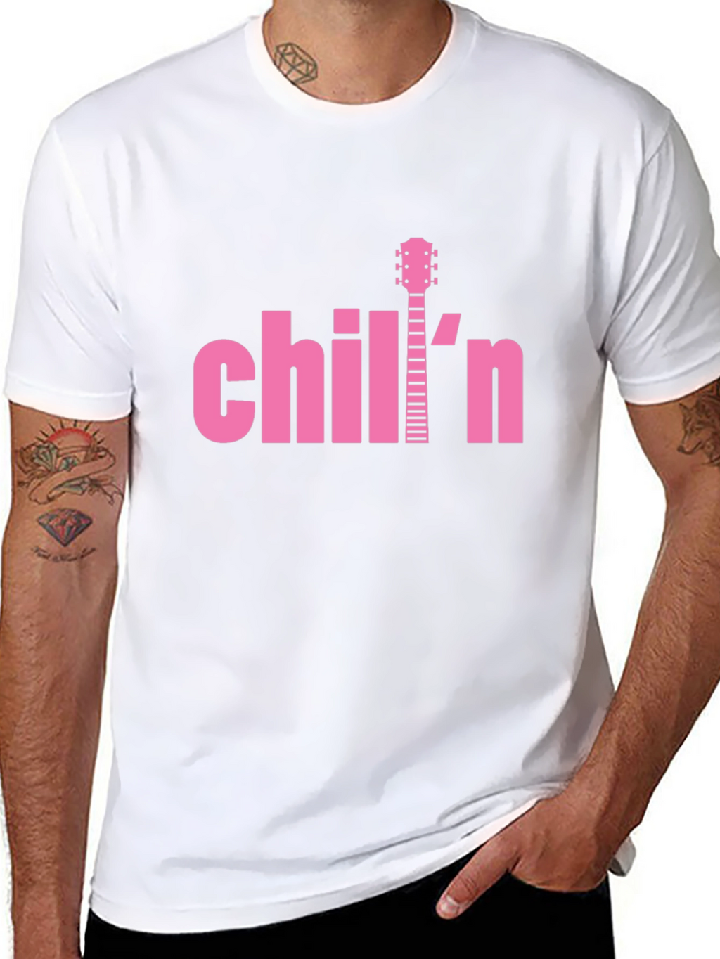 Chilln Guitar Tee - Relaxed Vibe T-Shirt