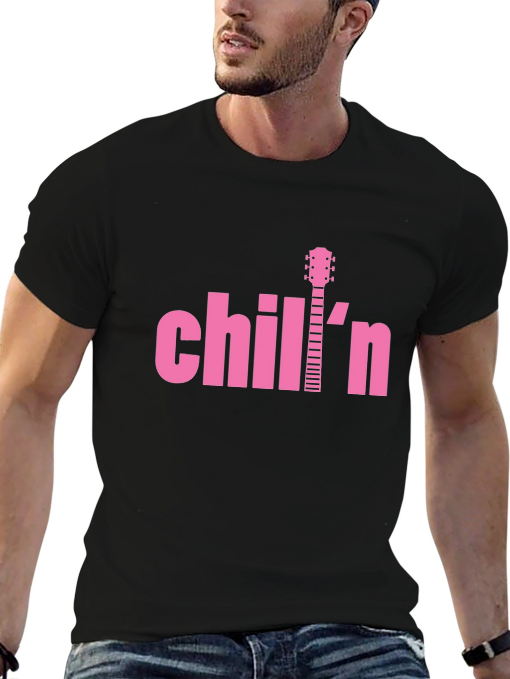 Chilln Guitar Tee - Relaxed Vibe T-Shirt
