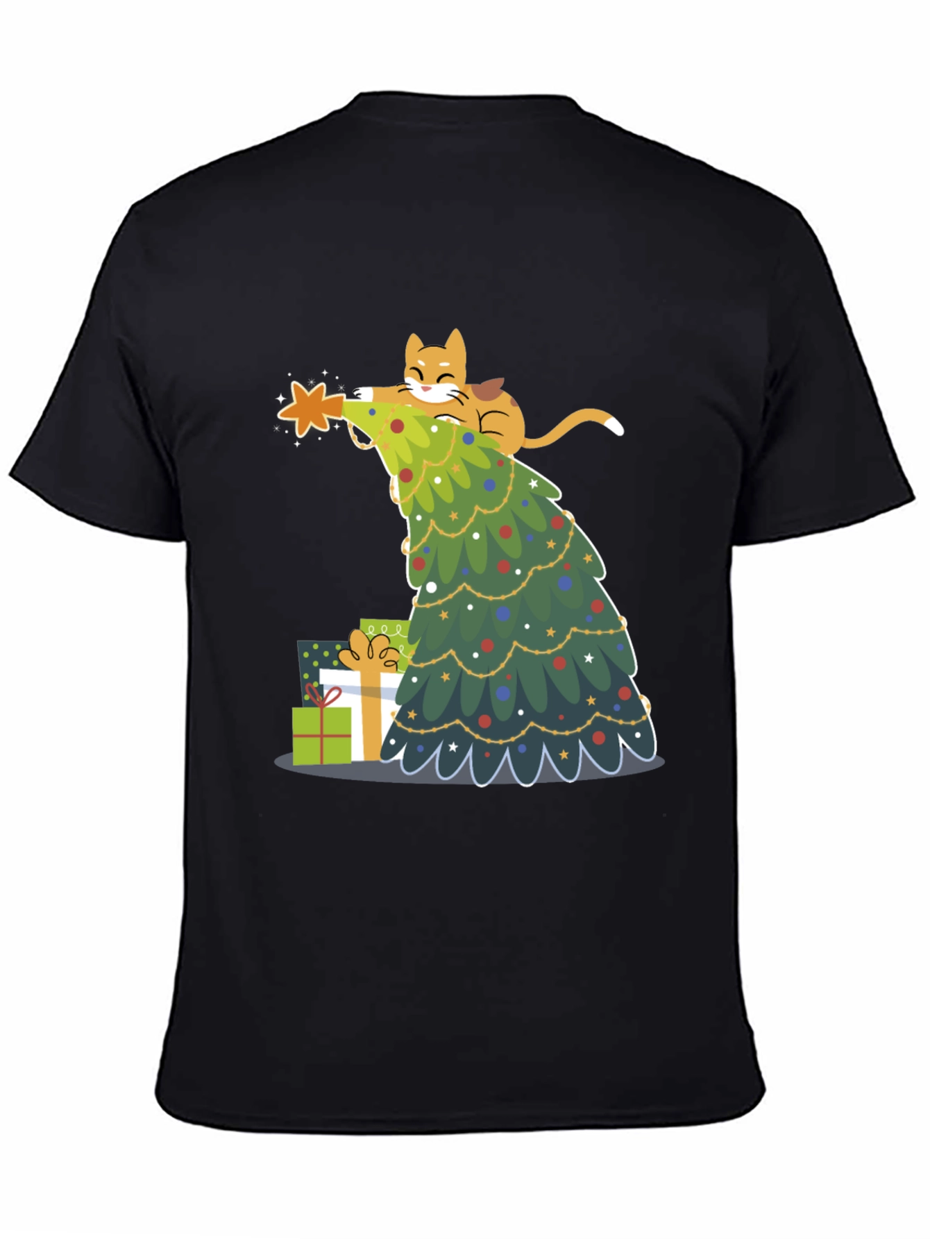 Festive Cat Christmas Tree T-Shirt
