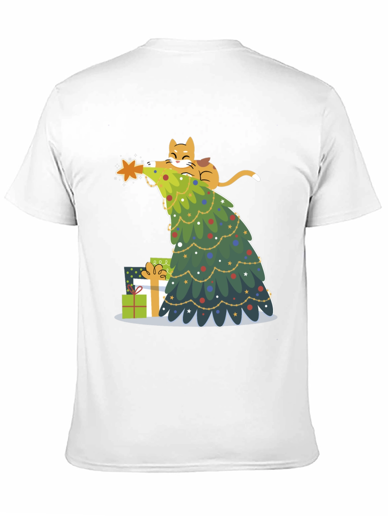 Festive Cat Christmas Tree T-Shirt