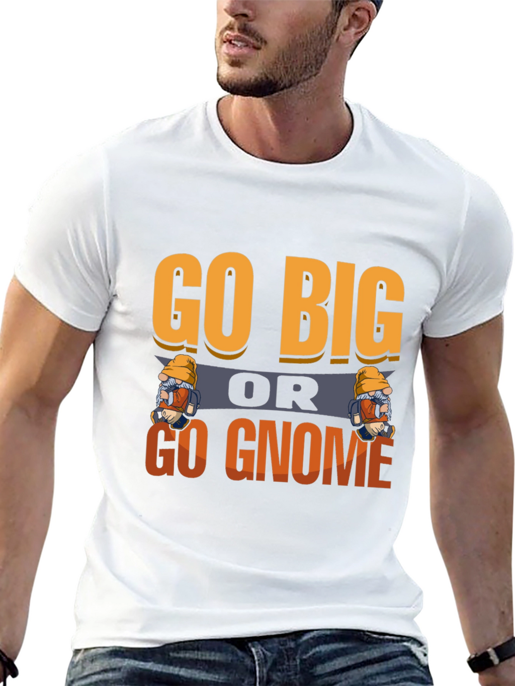 Go Big or Go Gnome Graphic Tee